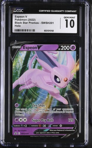 CGC 10 Espeon V Black Star Promos #swsh201 (Cabinet)