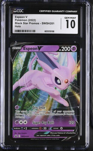 CGC 10 Espeon V Black Star Promos #swsh201 (Cabinet)