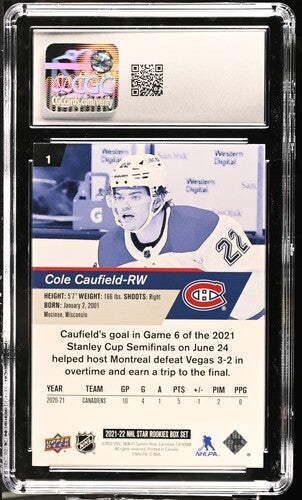 CGC 9 rookie Cole Caufield (Cabinet)