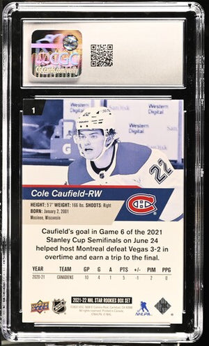 CGC 9 rookie Cole Caufield (Cabinet)