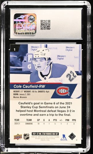 CGC 9 Cole caufield NHL star rookies #1