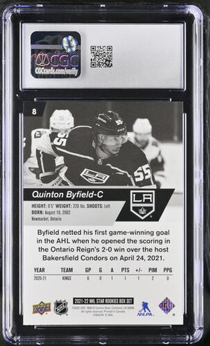 CGC 8 Quinton Byfield NHL Star Rookies #8