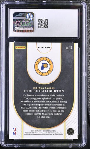 CGC 10 Tyrese Haliburton #14 Neon Icon Red Panini Select (Cabinet)