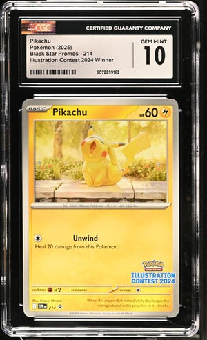 CGC 10 Pikachu Illustration Contest 2024 (Cabinet)