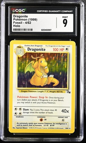 CGC 9 Dragonite fossil holo #4 (Cabinet)