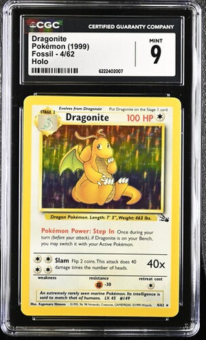 CGC 9 Dragonite fossil holo #4 (Cabinet)