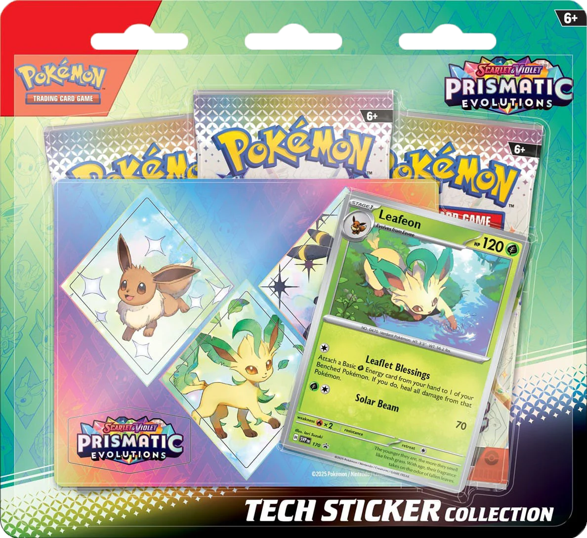 Pokémon SV08.5 Prismatic Evolutions Tech Stickers Leafeon Limit 3