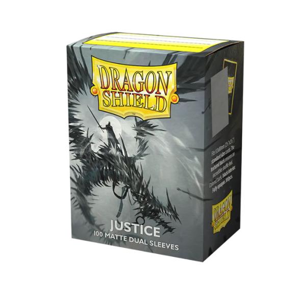 Dragon Shield Duel Matte Silver Justice 100ct Sleeves