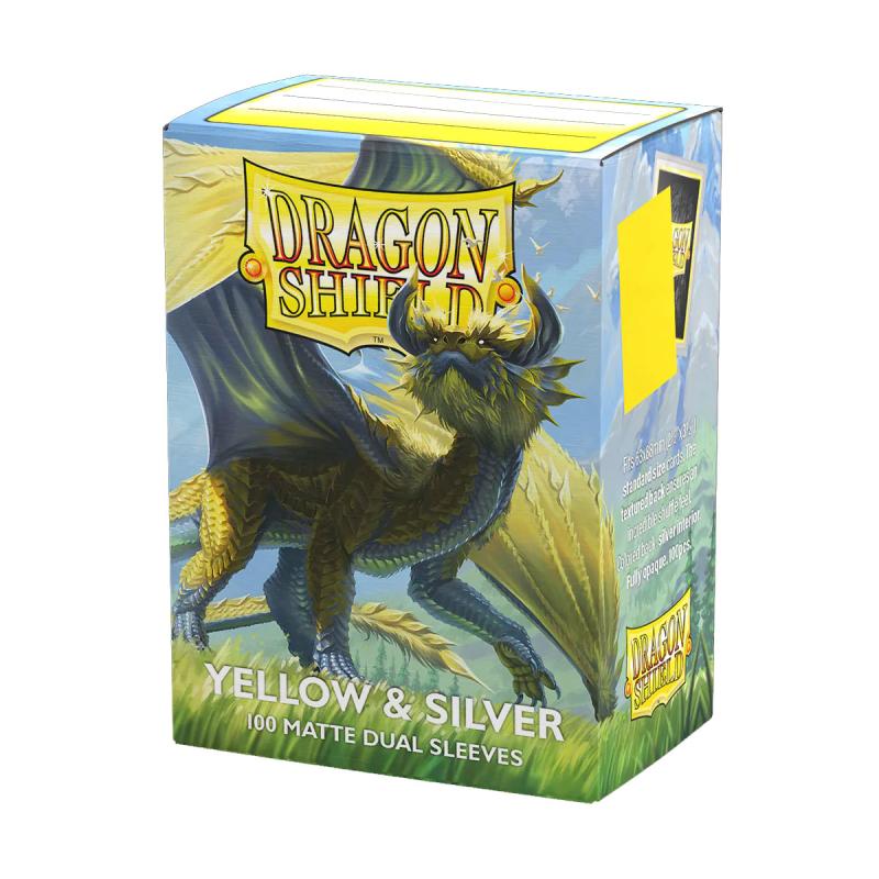 Dragon Shield: Matte Duel Yellow & Silver 100ct