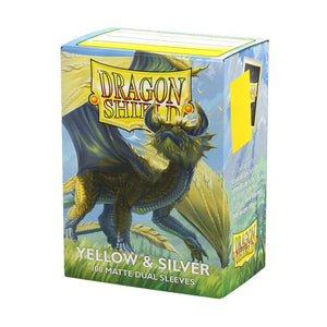 Dragon Shield: Matte Duel Yellow & Silver 100ct