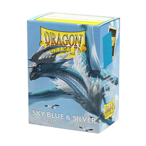 Dragon Shield: Matte Duel Sky Blue & Silver 100ct