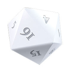 Heavy Metal 2  D20 Vivid White Dice Set