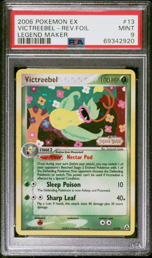 PSA 9 Victreebel #13 Legend Maker Reverse Holofoil (Cabinet)