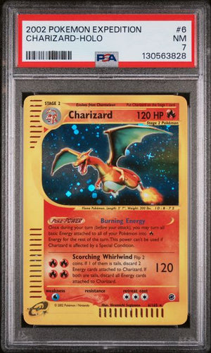 PSA 7 CHARIZARD #6 EXPEDITION HOLO (Cabinet)