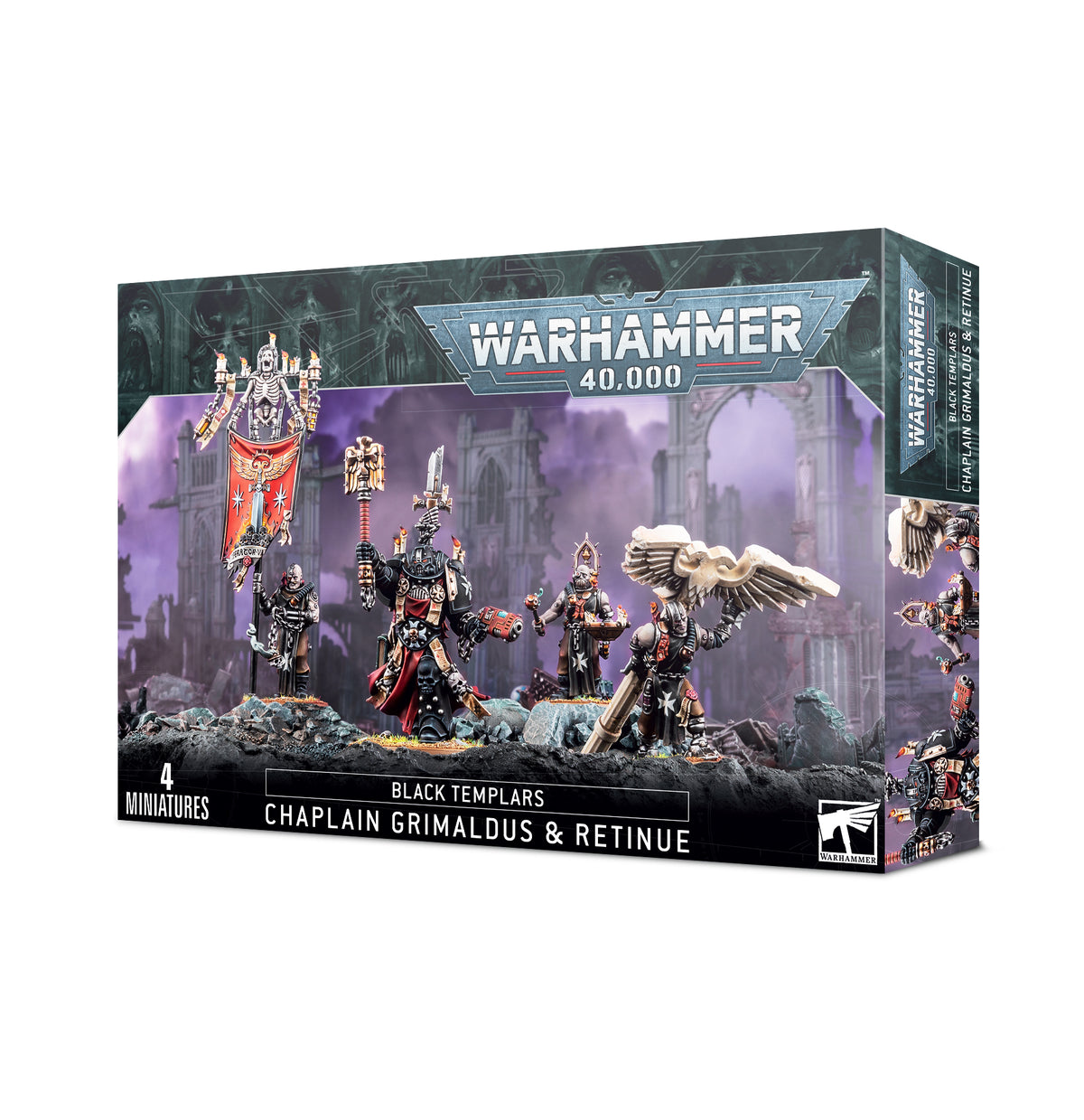 Warhammer 40,000 Black Templars: Chaplain Grimaldus And Retinue