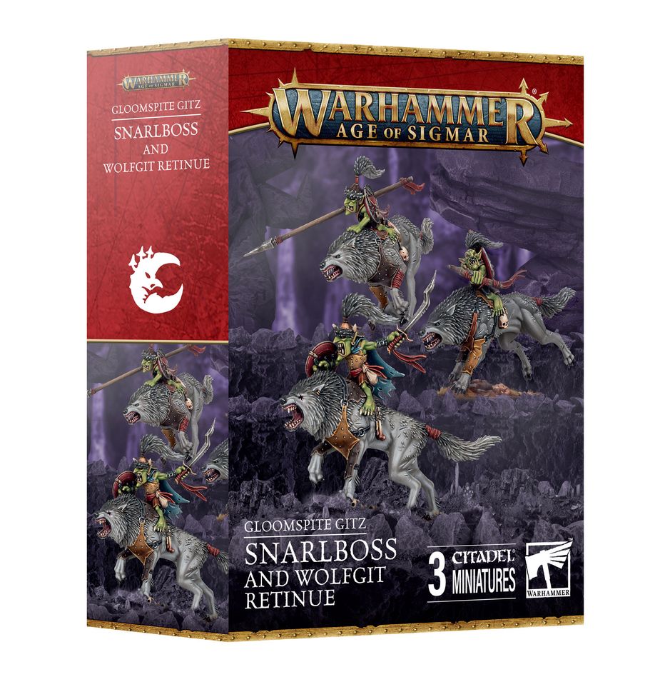 Warhammer Age of Sigmar: Gloomspite Gitz Snarlboss and Wolfgit Retinue