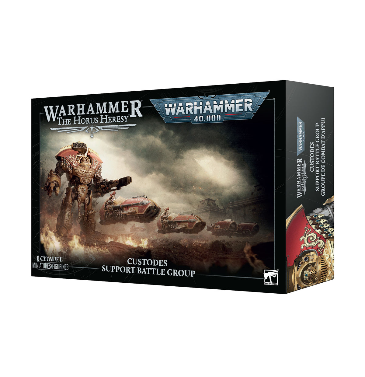 Warhammer The Horus Heresy:  40,000 Custodes Support Battle Group Releases on September 12. 2026