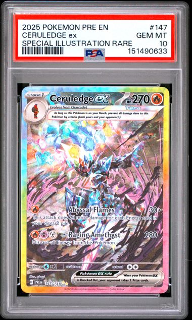 PSA 10 Ceruledge #147 Prismatic Evolutions SIR (Cabinet)