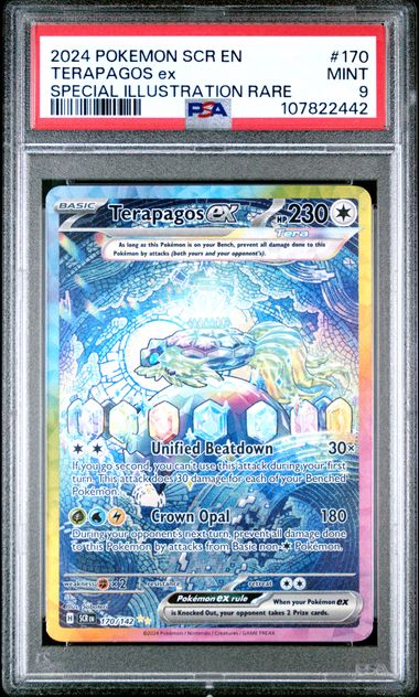 PSA 9 Terapagos EX stellar crown #170 (cabinet)