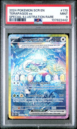 PSA 9 Terapagos EX stellar crown #170 (cabinet)