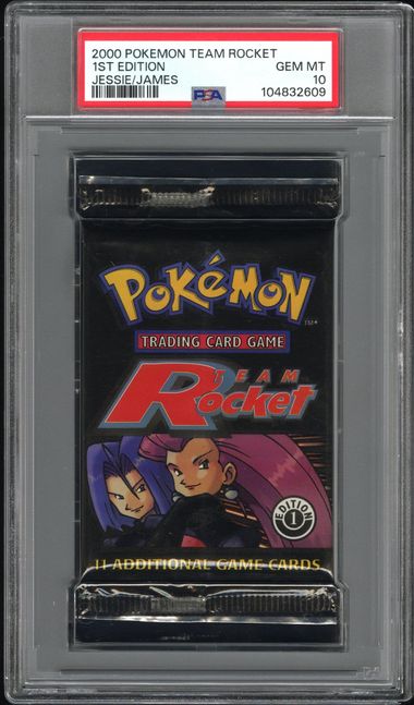 PSA 10 Team Rocket 1st Edition Pack Jesse/James (Cabinet)