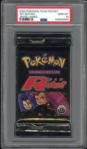 PSA 10 Team Rocket 1st Edition Pack Jesse/James (Cabinet)