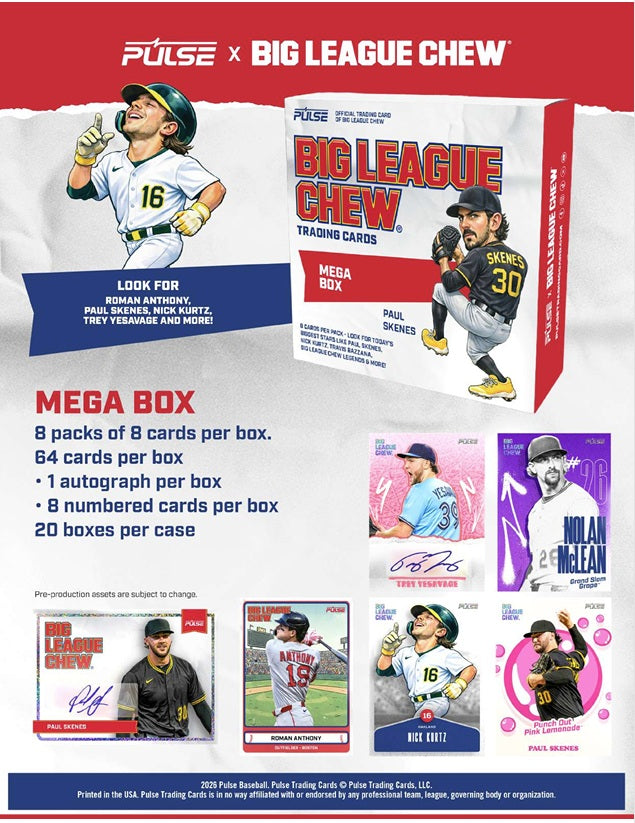 2026 Pulse Big League Chew Baseball Mega Box