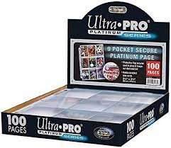 Ultra Pro  9 Pocket Secure Platinum Page 25 ct   With Protective Flap