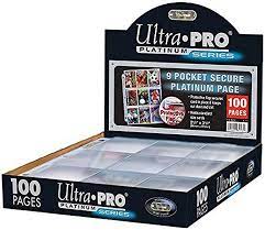 Ultra Pro  9 Pocket Secure Platinum Page 100ct With Protective Flap
