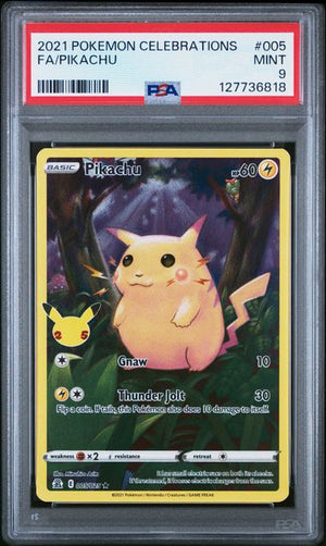 PSA 9 Pikachu #5 Celeberations (Cabinet)