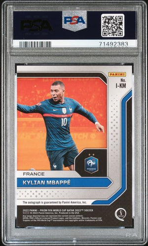 PSA 7 Auto 9 KYLIAN MBAPPE #IKM World Cup Qatar International (Cabinet)