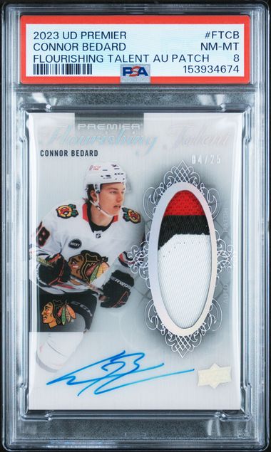 PSA 8 Connor Bedard #FT-CB Flourishing Talent 4/25 (cabinet)