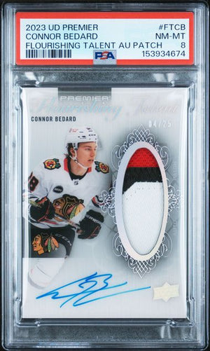 PSA 8 Connor Bedard #FT-CB Flourishing Talent 4/25 (cabinet)