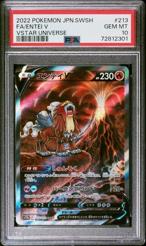 Psa 10 Entei V #213 Vstar Universe