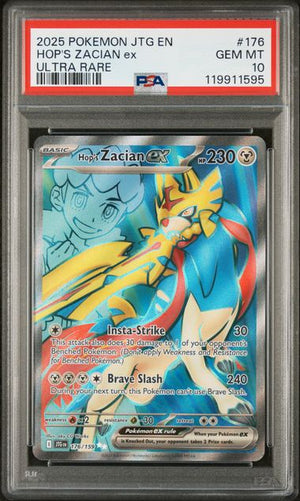 PSA 10 Hop's Zacian #176 Journey Together (Cabinet)