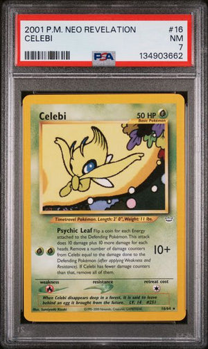 PSA 7 Celebi Neo Revelation #16 (Cabinet)