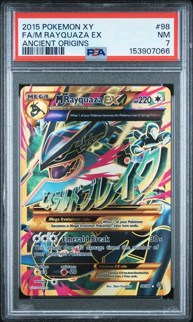 PSA 7 M Rayquaza EX (98) Ancient Orgins (Cabinet)