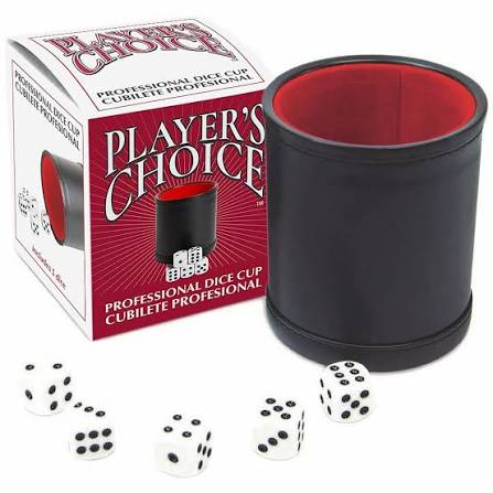 Player's Choice Professional Dice Cup w/ 5 Dice