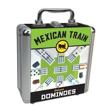 Dominoes- Mexican Train - Double 12 Colour Deluxe w/Case