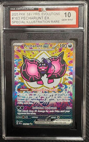 KSA GEM MINT 10 Pecharunt ex (163) Special Illustration Rare Holofoil (Cabinet)