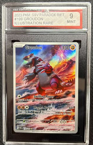 KSA MINT 9 Groudon - 199/182 (199) Illustration Rare Holofoil (Cabinet)