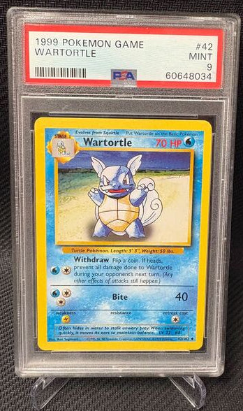 1999 Wartortle #42 MINT PSA 9 (cabinet)