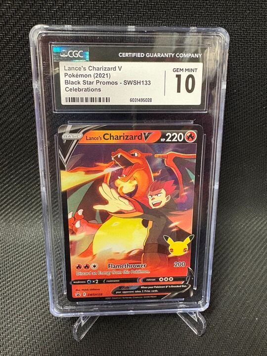 2021 lance's Charizard v celebrations black star promo swsh133 CGC gem mint 10 (cabinet) (Copy)