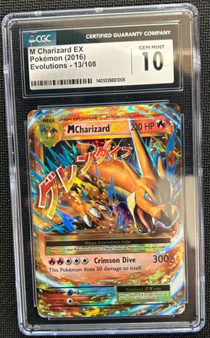 M Charizard EX 2016 Pokemon XY Evolutions #13 CGC 10(Cabinet)