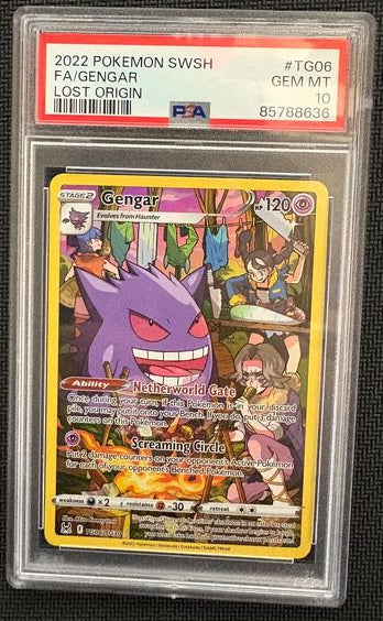 Pokemon TCGPSA10 Gengar #TG06/TG30 Full Art - SWSH Lost Origin PSA 10 (cabinet)