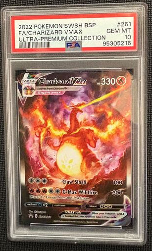 Charizard Vmax 2022 SWSH Black Star Promo Ultra Premium Collection Full Art #SWSH261 PSA 10 (cabinet)