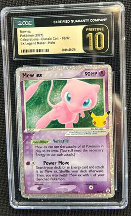 CGC Pristine 10 Mew ex Celebrations Classic Collection 88/92 (Cabinet)