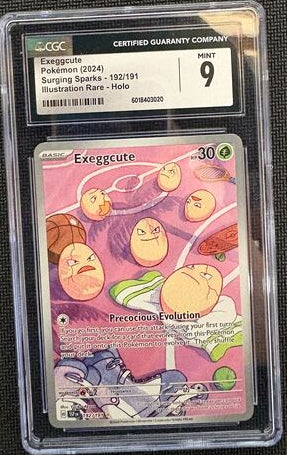Exeggcute 192/191 Pokémon Surging Sparks Illustration Rare CGC 9(Cabinet)