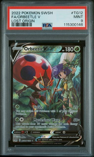 PSA 9 Orbeetle V #TG12 Lost Origin