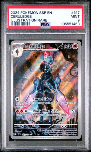 CERULEDGE PSA 9 SURGING SPARKS #197 IR (Cabinet)